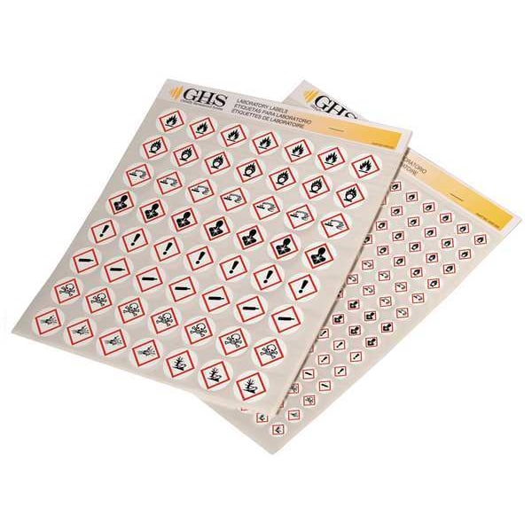Ghs Safety Label, No Legend, Paper, 1 in W, 1 in H - GHS1299