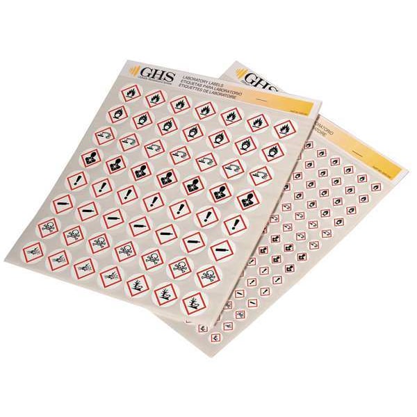 Ghs Safety Label, No Legend, Paper, 1/2 in W, 1/2 in H - GHS1300