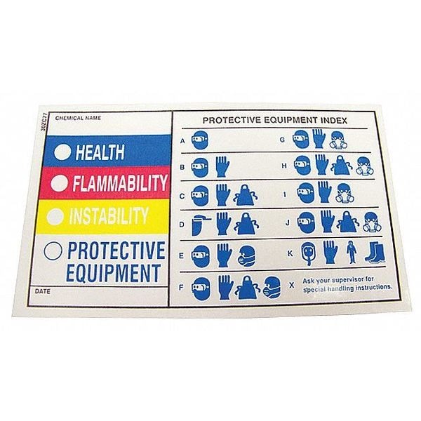 Badger Tag & Label Label, Polypropylene, 3 1/2 in W, 2 in H - 107