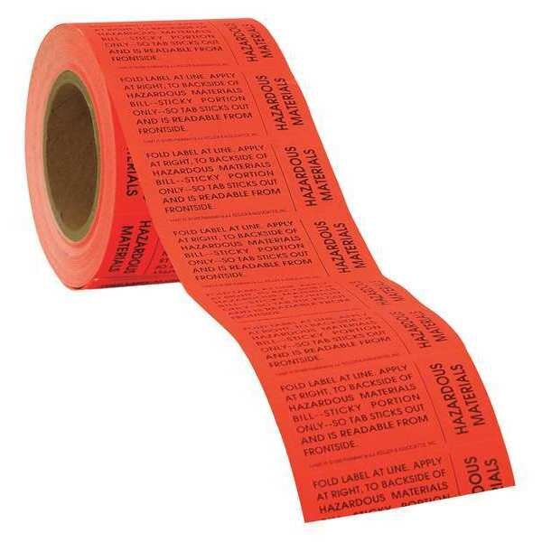 Jj Keller DOT Handling Label, Hazardous Waste, Paper, 1" W, 2" H - 31