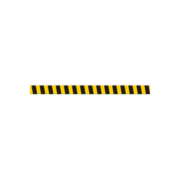 Accuform Accuform Tough-Mark Heavy-Duty Message Strip, Black/Yellow Stripes, 4inx48in - PTP226
