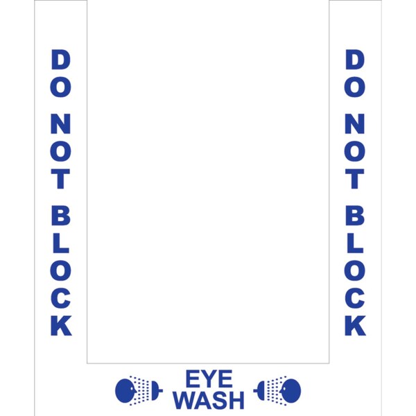 Superior Mark Floor Marking Border Tape, Eye Wash Border, 4in, Vinyl - IN-40-911-V
