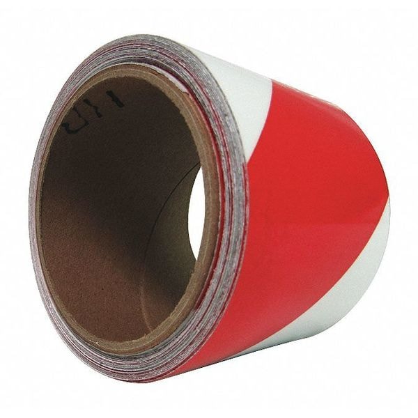 Zoro Select Floor Marking Tape, vinyl, No Legend, Red, 3 in W., 10 mil Thickness - 8REL7