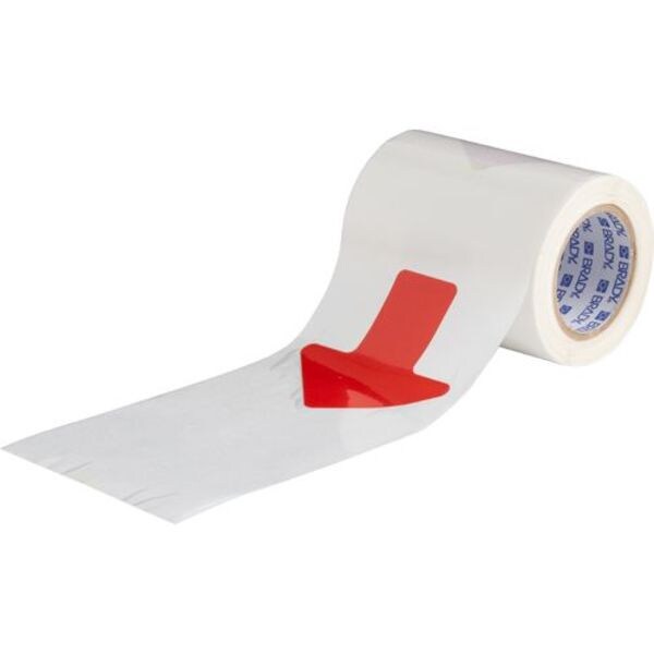 Brady Floor Marking Tape, Polyester, No Legend, Red, 2 in W., 8 mil Thickness, 52 PK - 104526