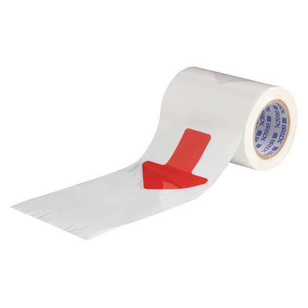 Brady Floor Marking Tape, Polyester, No Legend, Red, 2 in W., 8 mil Thickness, 52 PK - 104526