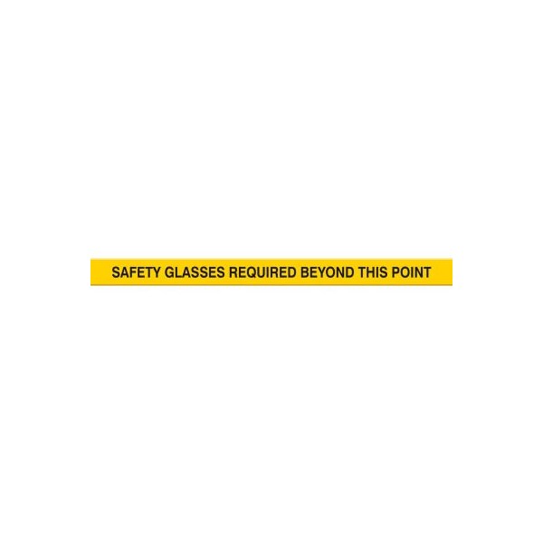 Accuform Accuform Tough-Mark Heavy-Duty Message Strip, Safety Glasses Required, 4inx48in - PTP232
