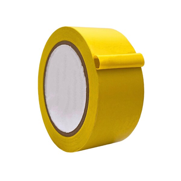 Wod Tape Floor Marking Tape, PVC, Yellow, 2 inch (48mm) W., 6 mil Thickness, 24 PK - WOD VTC366-02000-24-36-YEL