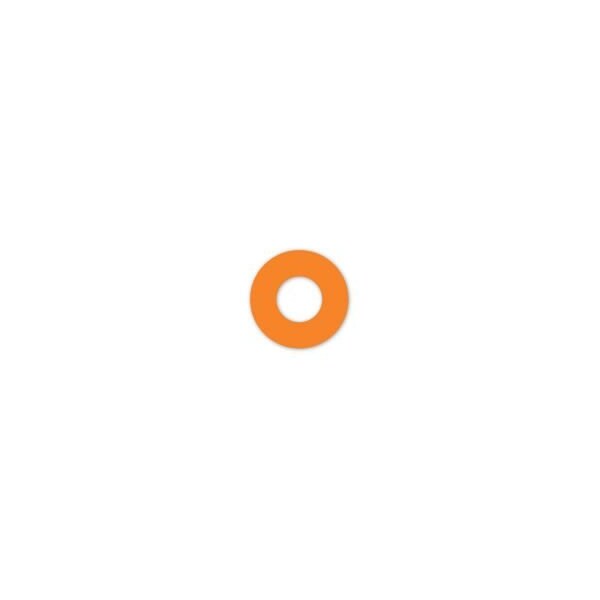 Ergomat 9in Supreme Donut- 6in Center Orange, 10PK - DSV-DONUT9-O-KIT
