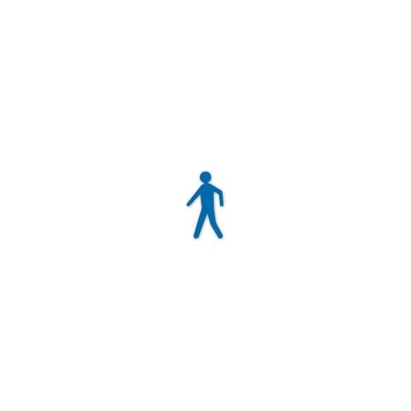 Ergomat 7inX12in DuraStripe Xtreme Pedestrians Dark Blue, 10PK - DSX-MANDIECUT-7-DB-KIT
