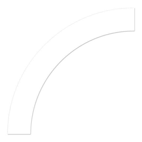 Ergomat DuraStripe Mean Lean 12inx12inx4in Curve White, 20PK - DSML-CURVE-W-KIT