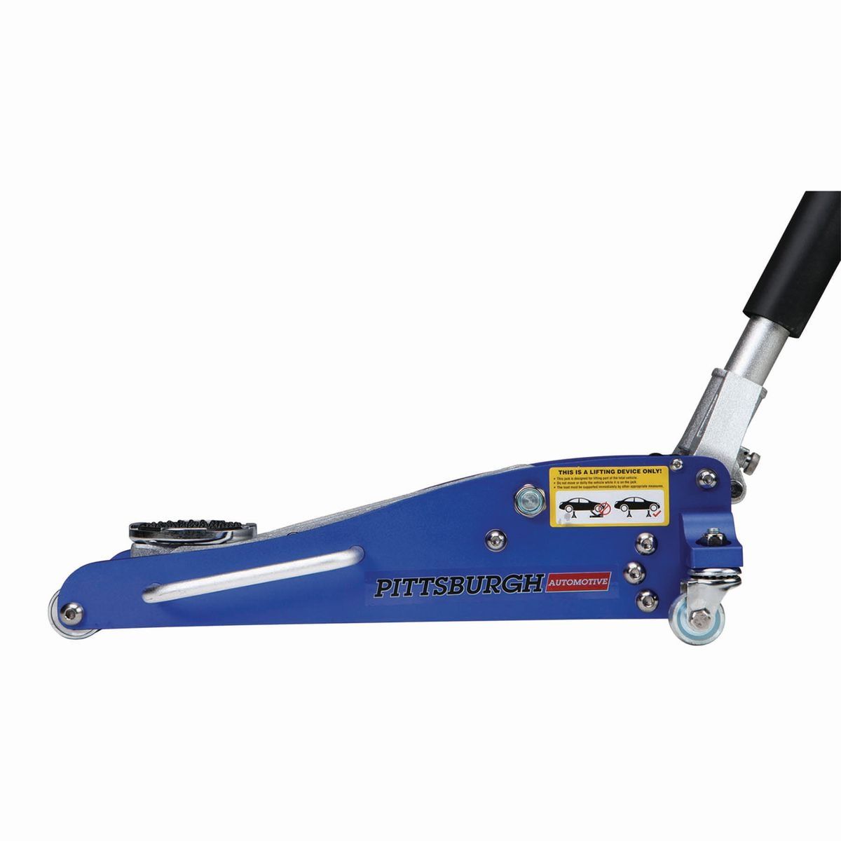 Gato de piso de carreras de aluminio de perfil bajo de 1.5 toneladas Pittsburgh Automotive con BOMBA RÁPIDA - 64545