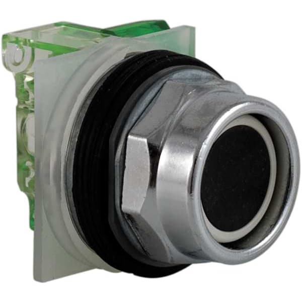 Botón pulsador no iluminado de Schneider Electric, 30 mm, 1 contacto normalmente abierto, negro - 9001KR2BH5