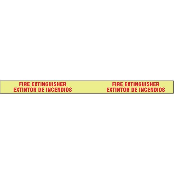 Zoro Select Floor Marking Tape, vinyl, Message, Red, Yellow, 3 in W., 10 mil Thickness - 9CLG0