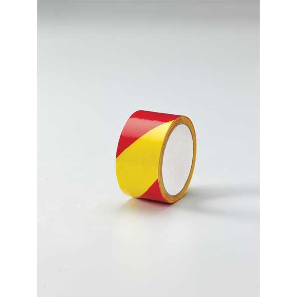 Zoro Select Floor Marking Tape, vinyl, Striped, Magenta, Yellow, 2 in W., 5 mil Thickness - 3YRX5