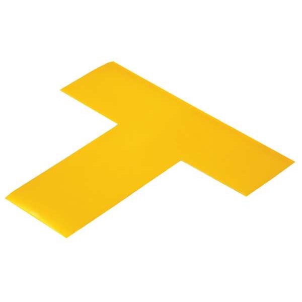 Mighty Line Floor Marking Tape, vinyl, Solid, Yellow, 2 in W., 55 mil Thickness, 100 PK - YELLOWT