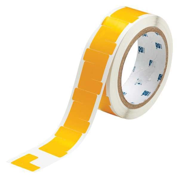 Brady Floor Marking Tape, vinyl, No Legend, Yellow, 1 in W., 750 PK - 121415