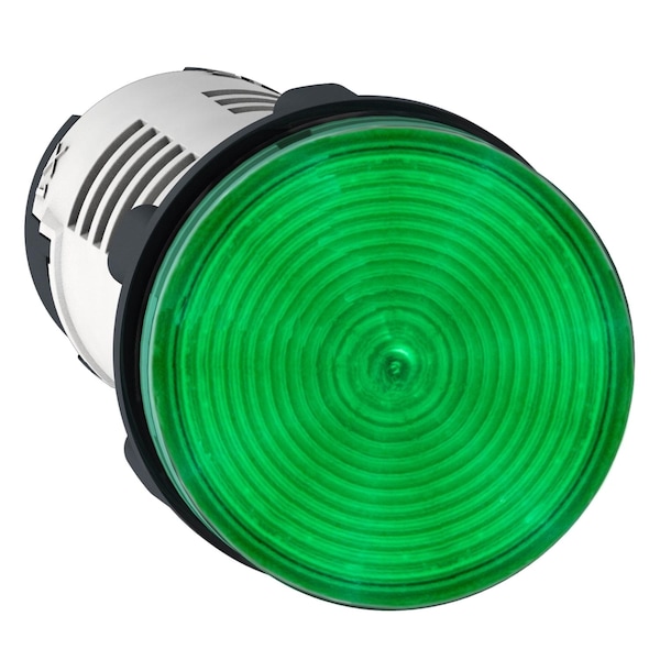 Schneider Electric Luz piloto, Harmony XB7, redonda verde, 22mm, LED integrado, conectores Faston, 230...240V - XB7EV03MP3