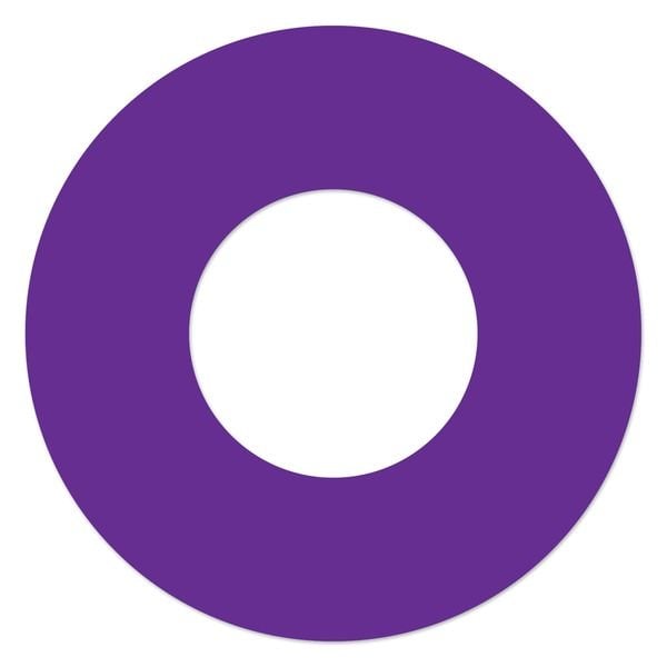 Ergomat Xtreme 6in Donut-3.5in Center Purple, 20PK - DSX-CIRCLE-6-P-KIT