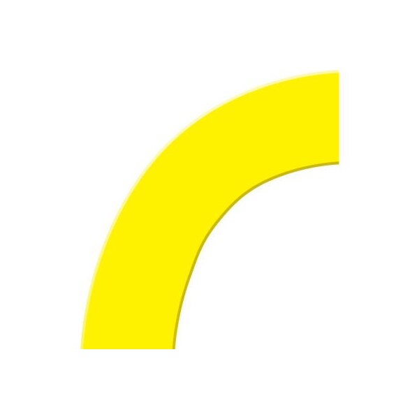 Accuform Accuform Tough-Mark Floor Marking Shape, 6inx6in 45 Corner, Yellow - PTP211YL