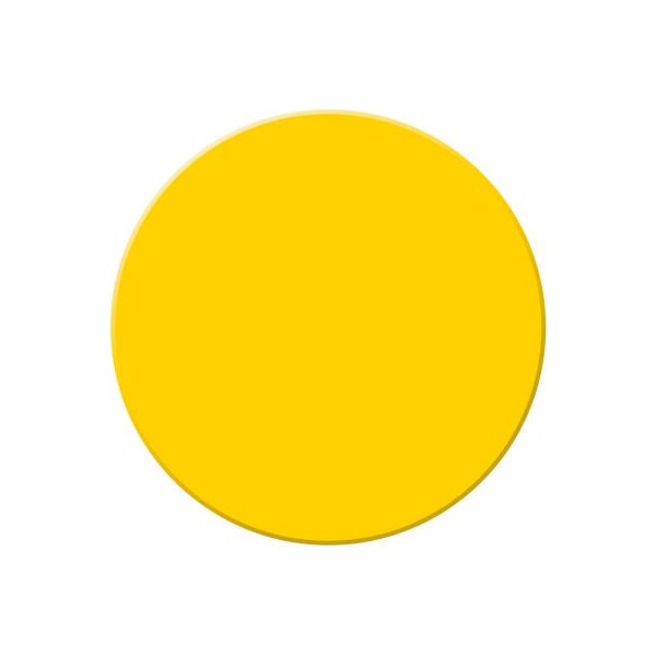 Accuform Accuform Tough-Mark Heavy-Duty Floor Marking Shape, 3-1/2in Circle, Yellow - PTP208YL