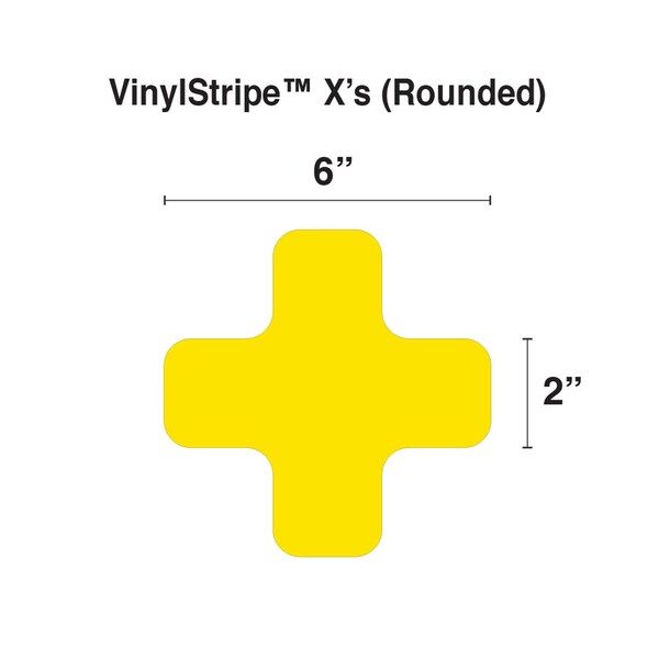 5S Supplies 5S Corner Markers, 2 in W., 6 in L., 0.003 in Thickness, 25 PK - VSX-ROUND-RED