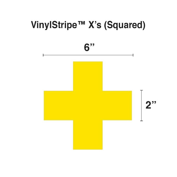 5S Supplies 5S Corner Markers, 2 in W., 6 in L., 0.003 in Thickness, 25 PK - VSX-SQUARE-WHITE