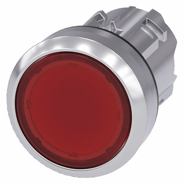 Operador de Botón Pulsador Iluminado Siemens, 22 mm, Rojo - 3SU1051-0AB20-0AA0