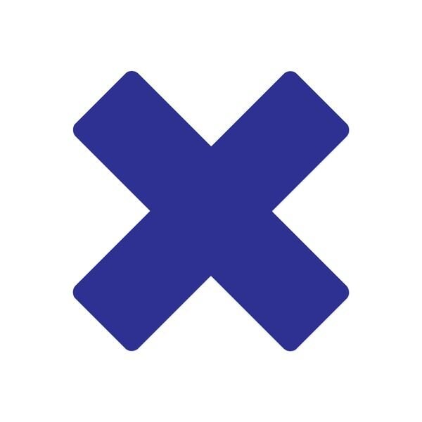 Ergomat DuraStripe Xtreme 6inx6inx2in Rounded Xfts Dark Blue, 30PK - DSX-XR6-DB-KIT
