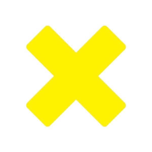 Ergomat DuraStripe Mean Lean 9.5inx9.5inx3.5in Round Xfts Yellow, 12PK - DSML-XR9.5-Y-KIT