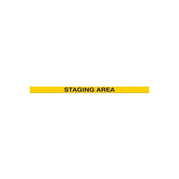 Accuform Accuform Tough-Mark Heavy-Duty Message Strip, Staging Area, 3inx48in - PTP222