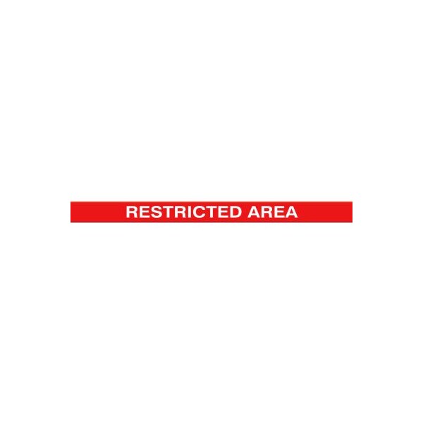Accuform Accuform Tough-Mark Heavy-Duty Message Strip, Restricted Area, 4inx48in - PTP230