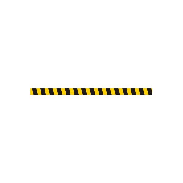 Accuform Accuform Tough-Mark Heavy-Duty Message Strip, Black/Yellow Stripes, 3inx48in - PTP210