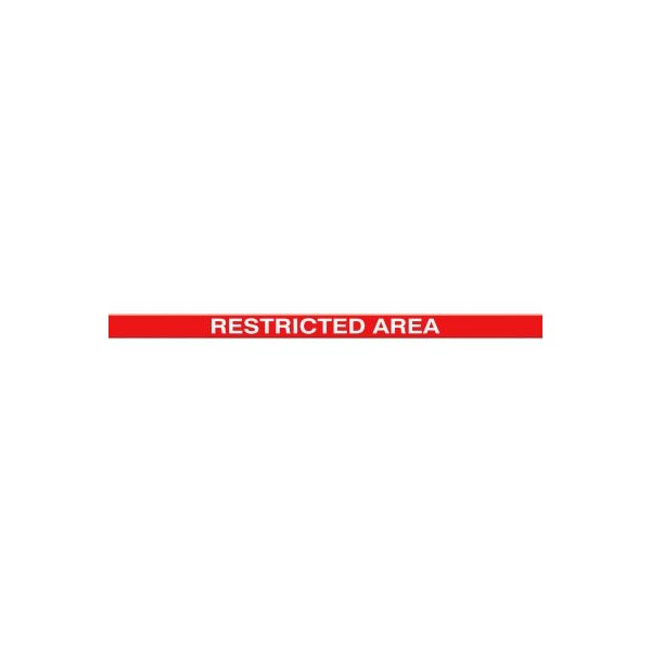 Accuform Accuform Tough-Mark Heavy-Duty Message Strip, Restricted Area, 3inx48in - PTP223