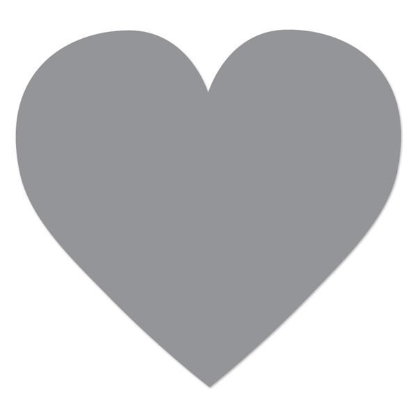 Ergomat DuraStripe Xtreme 4.5in x 4.5in Heart Grey, 30PK - DSX-HEART-GY-KIT