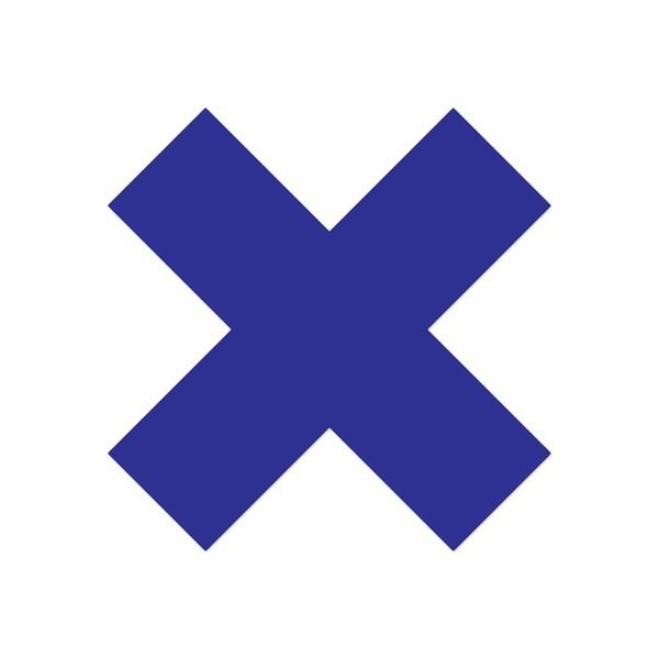 Ergomat DuraStripe Xtreme 6inx6inx2in Xfts Dark Blue, 30PK - DSX-X6-DB-KIT