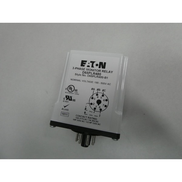 Relevador de monitoreo Eaton 190-500V-AC enchufable - D65PLR480