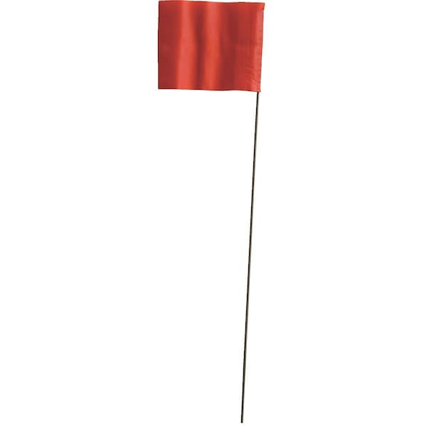 Blackburn Flag Blackburn High-Vis Vinyl Marking Flag with15"-21" Wire Staff - 231W STD RED