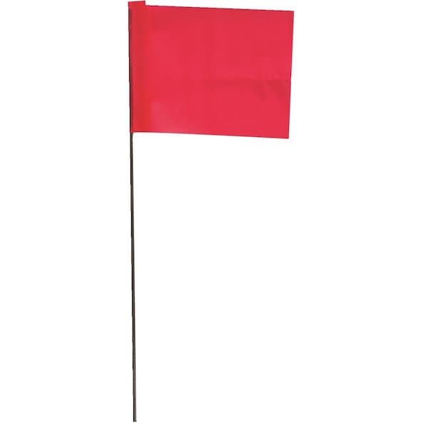 Blackburn Flag Blackburn High-Vis Vinyl Marking Flag with30"-36" Wire Staff - 456WF FLO RED