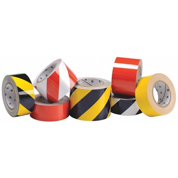 Brady Floor Marking Tape, Polyester, No Legend, Black, 2 in W., 8 mil Thickness - 104310