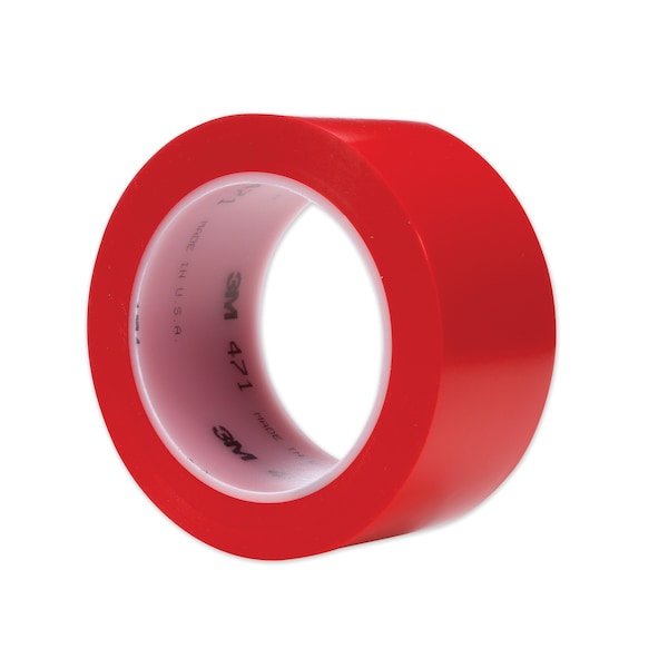 3M Vinyl Floor Marking Tape 471, 2" x 36 yds, Red - 471 IW RED