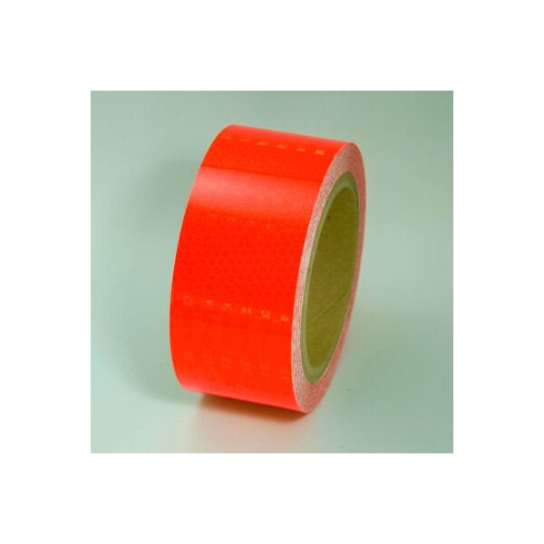 Top Tape And Label Super Brite Reflective Tape, Red, 2"W x 30'L Roll, HRT230RD - HRT230RD