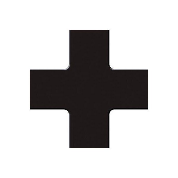 Accuform Accuform Tough-Mark Floor Marking Shape, 6inx6in Quad Corner, Black - PTP212BK