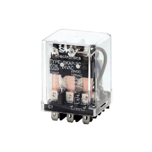 Relevador y Control SKAP-2C-120VAC 120V AC Bobina 8 Pines Base Cuadrada Plug-in Relays - SKAP-2C-120VAC