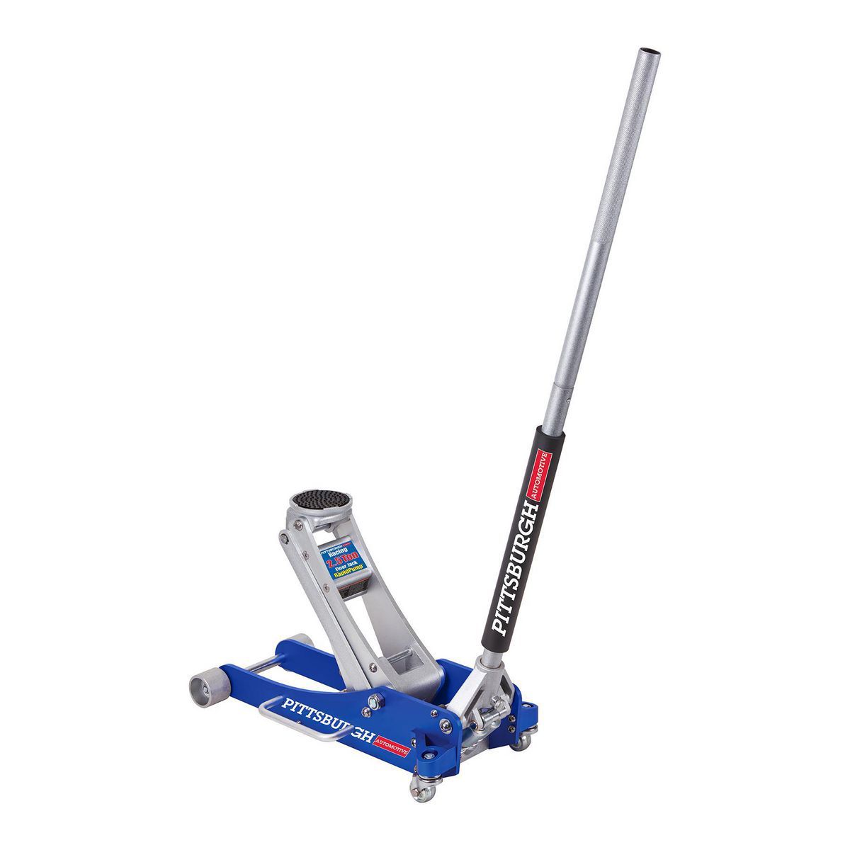 Gato de piso de carreras de aluminio de perfil bajo Pittsburgh Automotive de 2.5 toneladas con bomba RÁPIDA - 64543