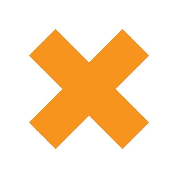 Ergomat DuraStripe Mean Lean 6inx6inx2in Xfts Orange, 30PK - DSML-X6-O-KIT