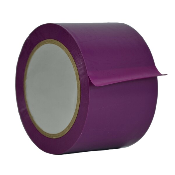 Wod Tape PVC, Purple, 3 inch (72mm) W., 6 mil Thickness, 16 PK - WOD VTC606-03000-16-60-PUR