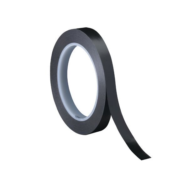 3M 1/4'' x 36 yds. Black 3M 471 Vinyl Tape, 144PK - BUY00023350