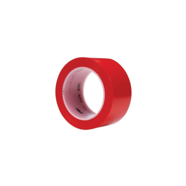 3M Commercial Vinyl Floor Marking Tape 471, 2In X 36 Yds, Red - 471IWRED