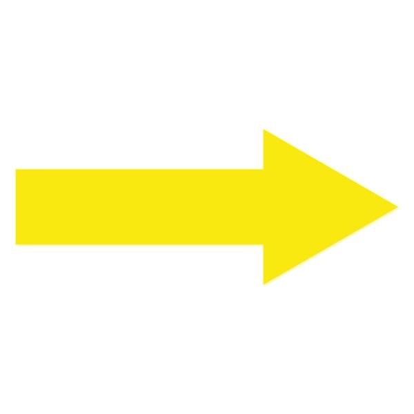 Ergomat 28inx13in Stem 4.75in Mean Lean Double Sided Arrows Yellow, 2PK - DSML-ARRDBL-28-Y-KIT