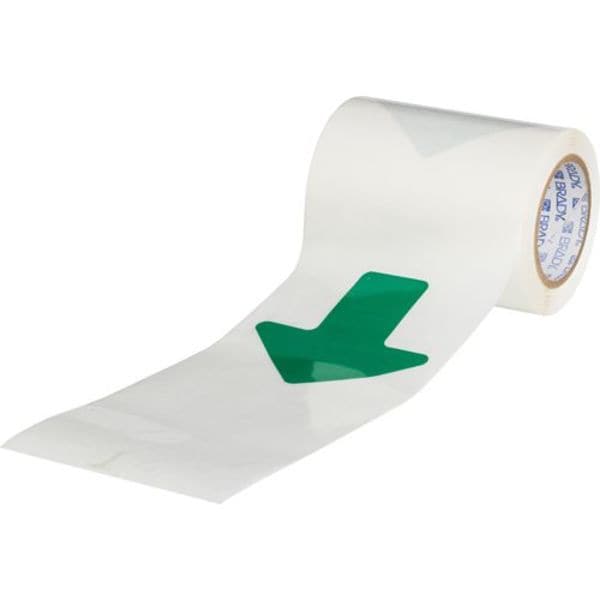 Brady Floor Marking Tape, Polyester, No Legend, Green, 2 in W., 8 mil Thickness, 52 PK - 104527